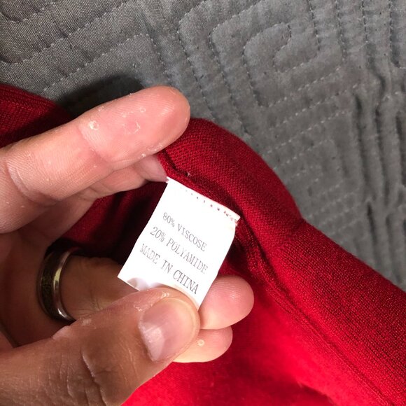 Aamilife Cardigan Womens Size Large Red Long Sleeve Viscose Blend - Picture 3 of 7